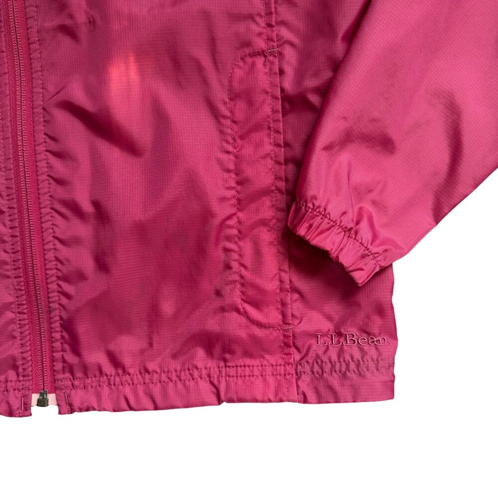 LL Bean Womens Pink Lightweight Full-Zip Jacket Windbreaker Size Medium - Picture 3 of 8